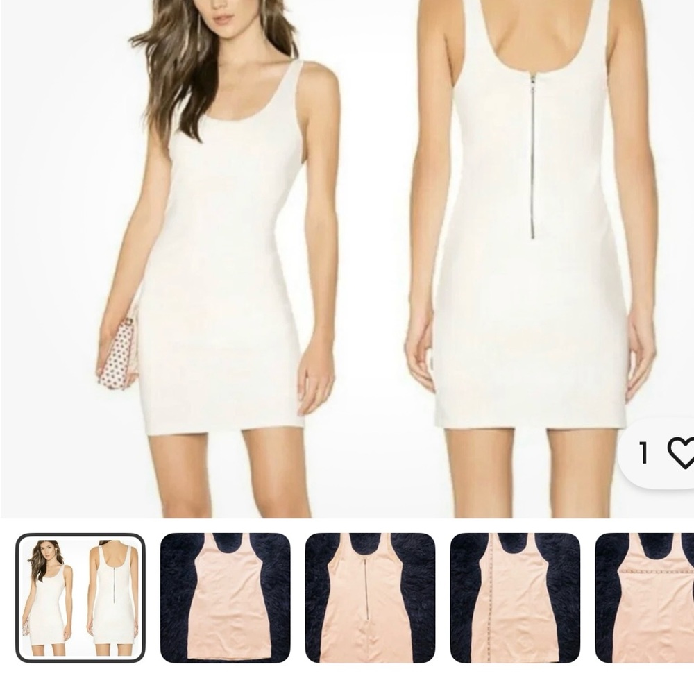 Alice + Olivia James mini  Sleeveless Dress ivory lined - Picture 11 of 11